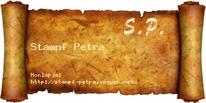 Stampf Petra névjegykártya